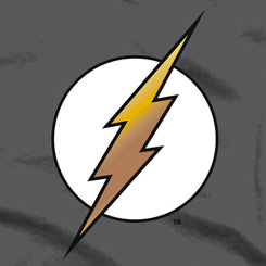 Camiseta con el logo dorado de The Flash de DC Comics. Revive las espectaculares batallas de este integrante de la Liga de la Justicia de DC Comics y siéntete como Barry Allen.