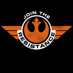 Camiseta Oficial Logo Join The Resistance basado en la popular saga “Star Wars” de George Lucas. Camiseta de alta calidad realizada en algodón 100%.