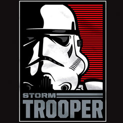 Camiseta del casco de los StormTrooper de Star Wars. La camiseta está basada en los Soldados Imperiales del Imperio Galáctico de la popular saga de George Lucas.