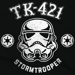 Camiseta de los TK-421 StormTrooper de Star Wars. La camiseta está basada en los Soldados Imperiales del Imperio Galáctico de la popular saga de George Lucas. 