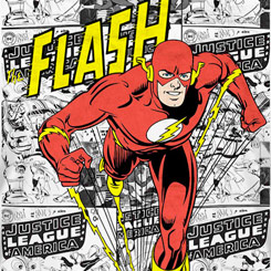 Camiseta The Flash Comic Strip de DC Comics. Revive las espectaculares batallas de este integrante de la Liga de la Justicia de DC Comics y siéntete como Barry Allen.