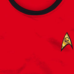 Camiseta de Star Trek Uniforme Rojo de Scotty, si eres un verdadero Trekkie no puede faltar en tu colección esta camiseta basada en la grandiosa saga de Star Trek.
