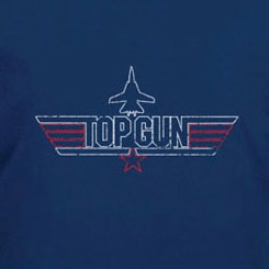 Conjunto de Camiseta y llavero de la famosa película Top gun: Ídolos del aire interpretada por Tom Cruise.