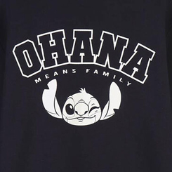 Preciosa sudadera Ohana Means Family basada en la saga de Lilo y Stitch. La sudadera está realizada en 100% algodón cepillado 240 gsm. Stitch