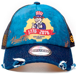 Gorra Camionero Vault 76 Vintage basada en la saga del videojuego Fallout. Disfruta con esta gorra de uno de los videojuegos más carismáticos. Gorra de alta calidad realizada en algodón 100%, 
