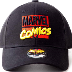 Gorra con el Logo Marvel Comics. La gorra está basada en la popular logo de los Comics de Marvel, realizada en algodón 100%, talla única y ajustable.