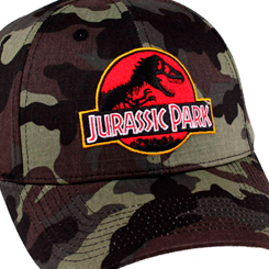 Gorra de camuflaje con el logo Classic de Jurassic Park, dirigida por el cineasta estadounidense Steven Spielberg, estrenada en 1993. Disfruta con esta gorra del Parque Jurásico más famoso de la gran pantalla. 