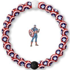 Pulsera oficial Lokai de Capitán América basada en el popular personaje de Marvel. La pulsera representa el equilibrio tal cual como el ying y yang, la perla de color negro contiene tierra del Mar Muerto