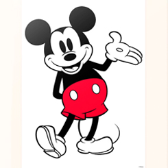 Cuadro oficial de Mickey Mouse el ratón más famoso de la factoría Disney. Disfruta en tu lugar preferido de tu casa o de tu oficina con este cuadro con paspartú de uno de los personajes más carismáticos de Disney 