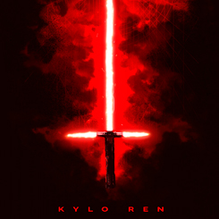 Sublime Póster realizado en metal del Sable de Luz de Kylo Ren, el Póster tiene un tamaño aproximado de 45 x 32 cm., decora tu espacio preferido con un toque futurista.