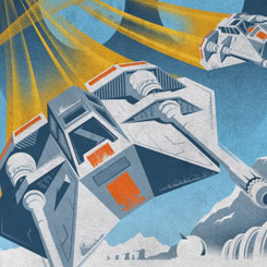 Precioso Póster realizado en metal de Hoth Galactic Propaganda Collection con la frase "SUPPORT THE REBELLION", el Póster tiene un tamaño aproximado de 45 x 32 cm., 