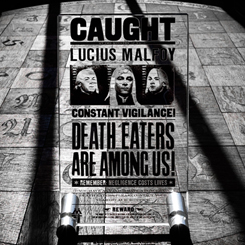 Réplica oficial del Cartel de búsqueda y captura de Lucius Malefoy basado en la saga de Harry Potter. El cartel tiene unas dimensiones aproximadas de 15 x 9 x 05 cm., el marco está realizado en vidrio transparente. 