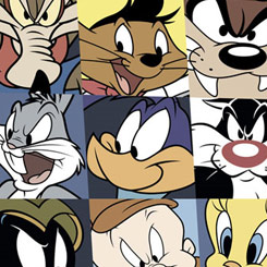 Lienzo realizado en tela de Wile E. Coyote, Speedy Gonzales, Demonio de Tazmania, Bugs Bunny, Correcaminos, Sylvestre, Marvin, Elmer, Piolin