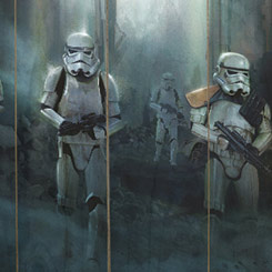 Espectacular Póster realizado en madera de Star Wars Rogue One (Stormtrooper Patrol), el Póster tiene un tamaño aproximado de 40 x 60 cm.,