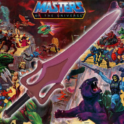 Réplica en miniatura de la espada del poder del Príncipe Adam (He-Man) de Los Masters del Universo “Masters of the Universe”.