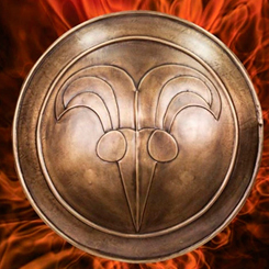 Réplica del escudo de la horda armada agrupada por el Mago para la Battle of the Mounds basada en Conan el Bárbaro, esta pieza de coleccionista es totalmente funcional