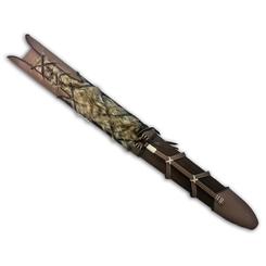 Réplica de la vaina de una de las espadas más famosas del cine, la espada que forjó el padre de Conan al principio de la película “Conan el bárbaro”.