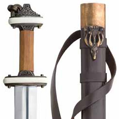 Espada oficial de Beowulf realizada en acero al carbon 1065. Incluye vaina y certificado. 