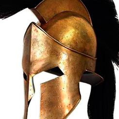 ¡Vive la emoción de la Batalla de las Termópilas con nuestra réplica del Casco del Rey Leónidas, basado en la película de 300! Este espléndido casco está hecho de acero resistente y bañado en latón envejecido para darle un aspecto auténtico y antiguo. 
