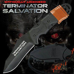 Cuchillo de comando de John Connor realizado en acero 440º. 20 cm de longitud. Incluye funda funcional. 