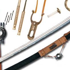 Replica oficial de la katana de Xena. Incluye un tirador, cerbatana y mas sorpresas ocultas. Realizada en acero 440º.
