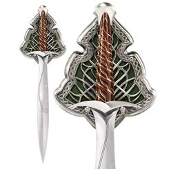 Réplica oficial de la espada Sting (Dardo) utilizada por Bilbo Bolsón en El Hobbit de Noble Collection.