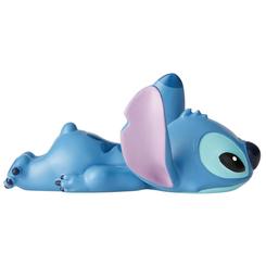 Tierna figura de Stitch acostado basada en la película Lilo & Stitch del año 2002 de Walt Disney. Esta preciosa figura vemos a Stitch acostado, la figura tiene unas dimensiones aproximadas de 6 x 9 x 6 cm.,