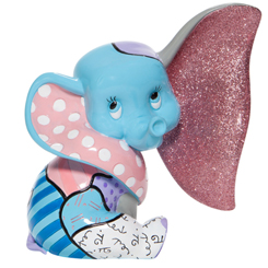 Preciosa figura del famoso elefante volador baby Dumbo realizada por el pintor y escultor Romero Britto para Disney. Esta preciosa figura con una altura aproximada de 15 cm