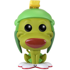 Figura de K-9 realizada en vinilo perteneciente a la línea Pop! de Funko. La figura tiene una altura aproximada de 9 cm., y está basada en la serie de televisión Duck Dodgers.
