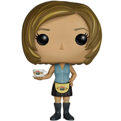 Figura de Rachel Green realizada en vinilo perteneciente a la línea Pop! de Funko. La figura tiene una altura aproximada de 9 cm., y está basada en la serie de televisión Friends