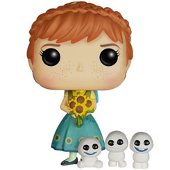 Figura de Anna realizada en vinilo perteneciente a la línea Pop! de Funko. La figura tiene una altura aproximada de 10 cm., y está basada en la película de Disney Frozen Fever.