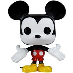 Figura de Mickey Mouse realizada en vinilo perteneciente a la línea Pop! de Funko. La figura tiene una altura aproximada de 9 cm., y está basada en el famoso ratón de Walt Disney Mickey Mouse