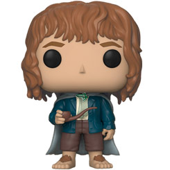 Figura de Pippin realizada en vinilo perteneciente a la línea Pop! de Funko. La figura tiene una altura aproximada de 10 cm., y está basada en saga de El Señor de los Anillos.