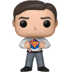 Embalaje defectuoso. Figura de Clark Superman realizada en vinilo perteneciente a la línea Pop! de Funko. La figura tiene una altura aproximada de 10 cm., y está basada en la serie de TV Smallville. 
