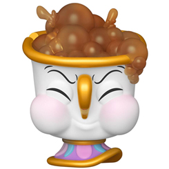 Figura de Chip Burbujitas realizada en vinilo perteneciente a la línea Pop! de Funko. La figura tiene una altura aproximada de 10 cm., y está basada en la película de Disney La Bella y la Bestia. 