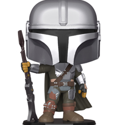 Figura Mandalorian realizada en vinilo perteneciente a la línea Pop! de Funko. La figura tiene una altura aproximada de 9 cm., y está basada en la serie de Disney + Star Wars: Mandalorian. 