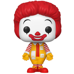 Figura de Ronald McDonald  en realizada en vinilo perteneciente a la línea Pop! de Funko. La figura tiene una altura aproximada de 10 cm., y está basada en el famoso payaso de McDonald's. 