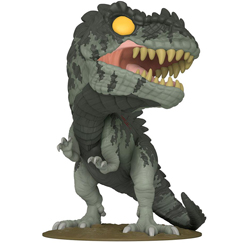Figura del Super Sized Giganotosaurus realizada en vinilo perteneciente a la línea Pop! de Funko. La figura tiene una altura aproximada de 25 cm., y está basada en la saga de películas de Jurassic Park.
