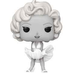 Figura de Marilyn Monroe realizada en vinilo perteneciente a la línea Pop! de Funko. La figura tiene una altura aproximada de 10 cm., y está basada en lMarilyn Monroe.