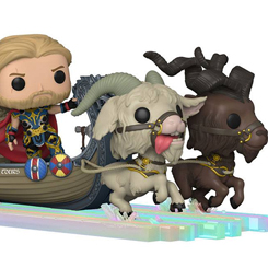 Figura de Thor & Goat Boat realizada en vinilo perteneciente a la línea Pop! de Funko. La figura tiene una altura aproximada de 10 cm., y está basada en la película Thor: Love & Thunder. 