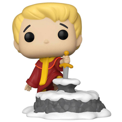 ¡Adquiere la icónica figura de Arturo sacando Excalibur en vinilo! Formando parte de la línea POP! de Funko, esta figura mide aproximadamente 9 cm de altura y está basada en la película "The Sword in the Stone". 