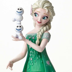 Busto Edición Limitada de Elsa y Olaf  basado en la película Frozen Fever de Walt Disney, realizado por Grand Jester Studios para Disney.