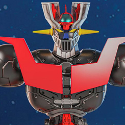 El busto Mazinger Z Robot Elite es una interpretación impresionante y detallada de un clásico querido, con las alas rojas del Jet Scrander que se extienden a ambos lados 