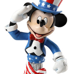 Busto Edición Limitada a 3000 unidades de Mickey Mouse disfrazado de Tio Sam, esta pieza de coleccionista ha sido realizado por Grand Jester Studios.