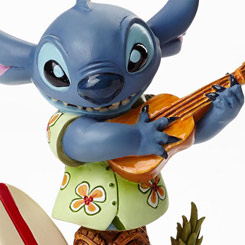 Busto Edición Limitada a 3000 unidades de Stitch tocando el ukelele con un toque hawaiano, basada en la película de Lilo & Stitch (2002), realizado por Grand Jester Studios para Disney. 