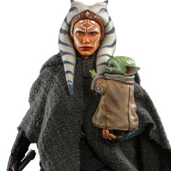 Figura Edición Limitada Movie Masterpiece de Ahsoka Tano & Grogu por la firma Hot Toys para Star Wars, la figura con más de 30 puntos de articulación hace casi posible cualquier posición.