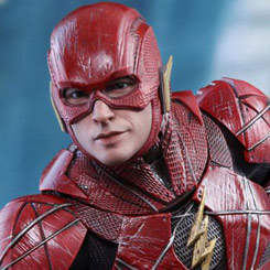 Impresionante figura Movie Masterpiece Edición Limitada de The Flash basado en la película ”Justice League” interpretado por Ezra Miller, figura creada por la firma Hot Toys basándose en los bocetos originales de DC Comics 