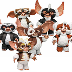 Set de 6 figuras de Mogwai basado en las películas de Gremlins y Gremlins 2. Este surtido de figuras de acción totalmente articulables incluye a Gizmo, Mohawk, George, Lenny, Daffy y Punk Mogwai