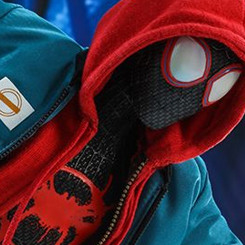Increíble Figura Edición Limitada de Miles Morales Spider-man (El hombre araña) basada en la película Spider-Man: Un nuevo universo, la figura creada por la firma Hot Toys