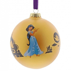 Es el momento de dar un toque de magia a tu árbol navideños con esta preciosa bola de navidad de Jasmine basada en el clásico de Disney Aladdin. Esta preciosa bola realizada en vidrio